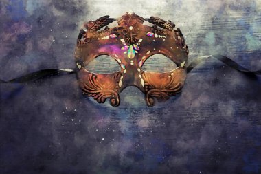 suluboya stil ve zarif Venedik, mardi gras maskesi soyut resim