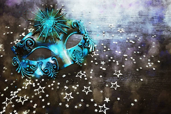 suluboya stil ve zarif Venedik, mardi gras maskesi soyut resim