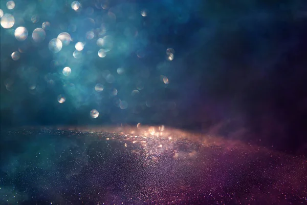 Soyut Glitter Işıkları Arka Plan Altın Siyah Odaklı — Stok fotoğraf