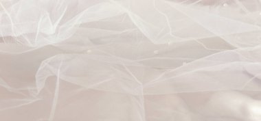 Klasik beyaz tül şifon dokusu arka planı. düğün kavramı