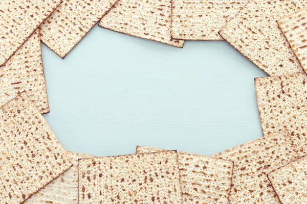 Pesah Viering Concept Joodse Pascha Vakantie Met Matzoh — Stockfoto