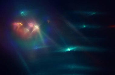 Lens parlamasının soyut görüntüsü. ışık sızıntısı