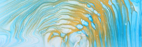 Художественная Фотография Абстрактного Мраморного Фона Эффекта Синий Белый Золотой Творческие — стоковое фото