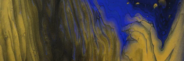 抽象的な大理石の効果の背景の芸術写真 青の創造的な色 美しい絵具 — ストック写真