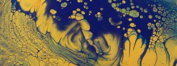 Fotografia Artystyczna Abstrakcyjnego Marmurkowego Tła Efektu Niebieski Złoty Kreatywne Kolory — Zdjęcie stockowe