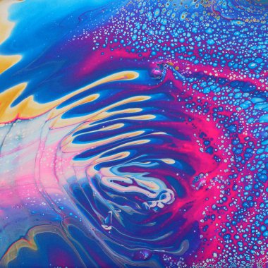 Soyut mermer efekt arka planının sanat fotoğrafçılığı. Mor, beyaz, pembe ve mavi yaratıcı renkler. Güzel boya.