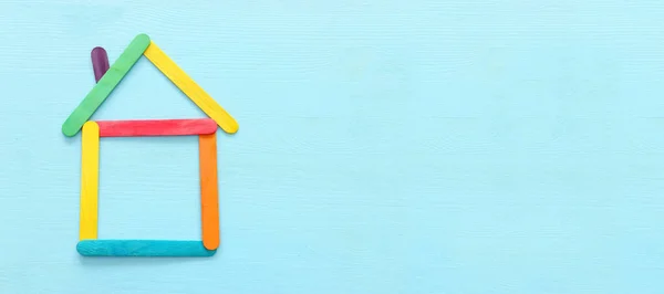 banner image of house or home over blue background