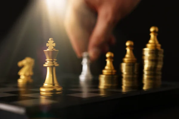 国际象棋的图像 领导和成功概念 — 图库照片