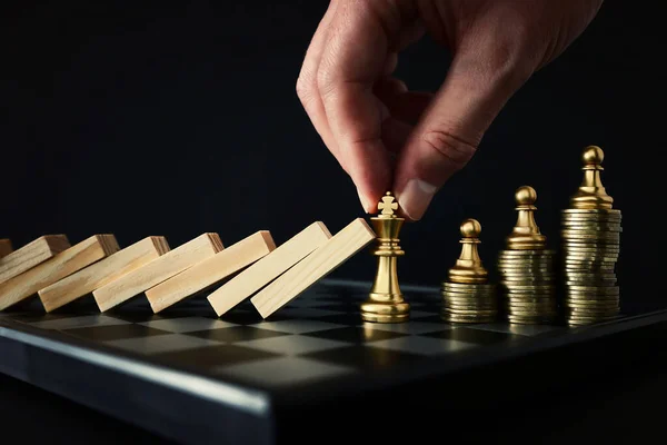 Изображение Шахматной Игры Бизнес Конкуренция Стратегия Лидерство Концепция Успеха — стоковое фото