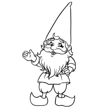 Sevimli çizgi film Bahçe Gnome. 
