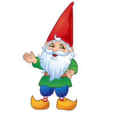 Sevimli çizgi film Bahçe Gnome.