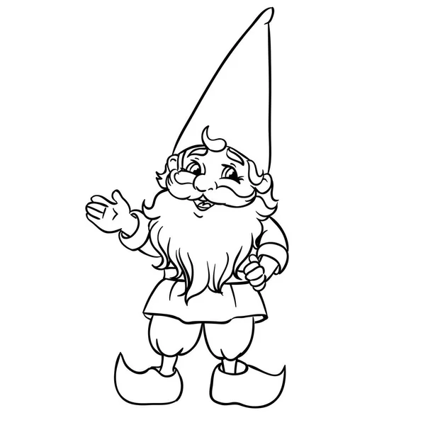 Roztomilý kreslený zahrada Gnome. — Stockový vektor