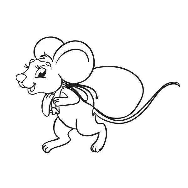Myszy nosi torbę — Wektor stockowy