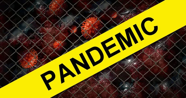 Wirus Korony Ostrzegawczej Pandemii — Zdjęcie stockowe