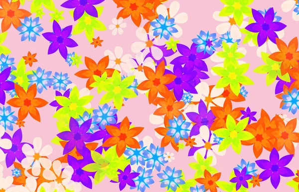 彩色花卉背景图 — 图库照片