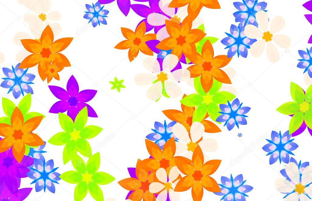colored floral flower background