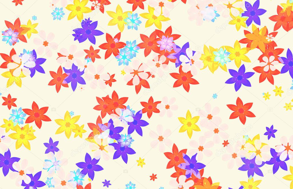 colored floral flower background