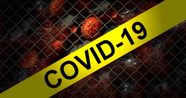 Pandemia Covid Avvertimento — Foto Stock