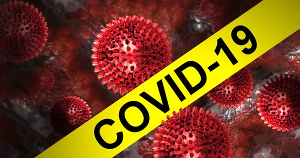 Covid Advertencia Virus —  Fotos de Stock