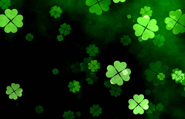 Shamrocks Klee Blumigen Hintergrund — Stockfoto