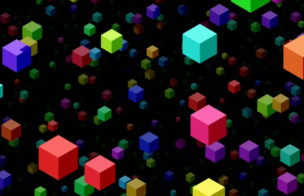 Colorido Cubos Blocos Fundo — Fotografia de Stock