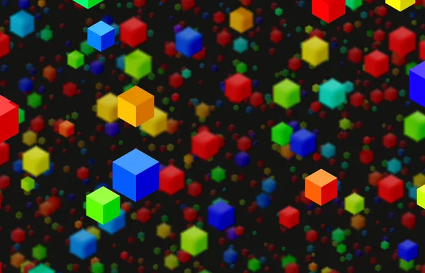 colored cubes blocks background