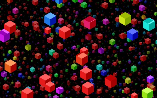 Renkli Küp Blokları Arkaplan — Stok fotoğraf