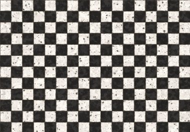 Damalı fayans zemin duvarı