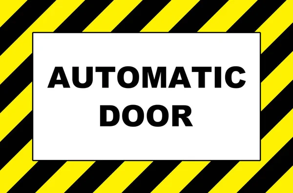 Автоматический Знак Предупреждения Двери — стоковое фото