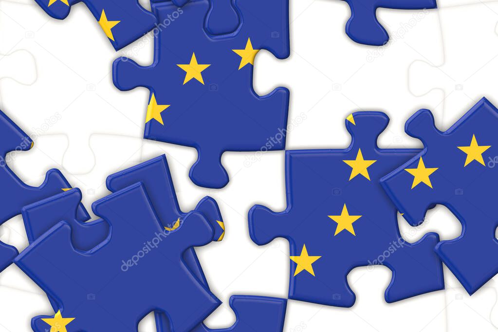 europe eu flag puzzle pieces