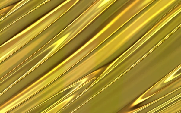 Żółty Abstrakcyjny Błyszczący Metal Satyna — Zdjęcie stockowe