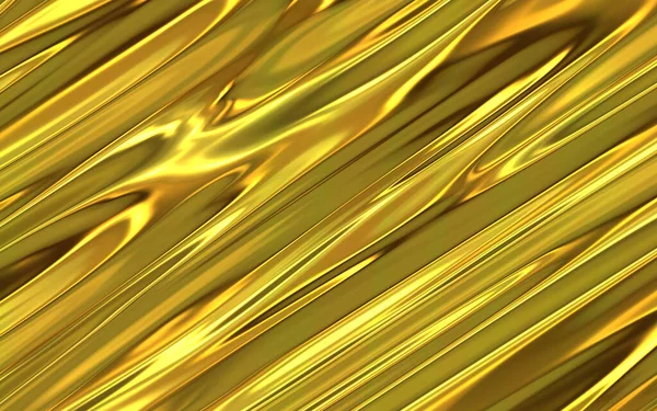 Złoty Jedwabiście Błyszczący Abstrakcyjny Metal — Zdjęcie stockowe