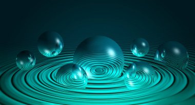 Su dalgalı gelecekçi küreler