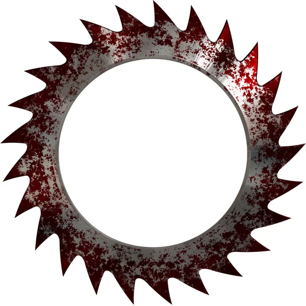 Circular Saw Blade Blood — Stock Photo, Image