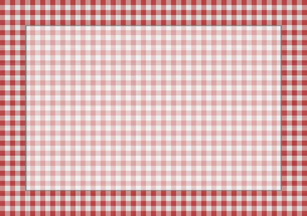 Bordure Coton Gingham Rouge — Photo