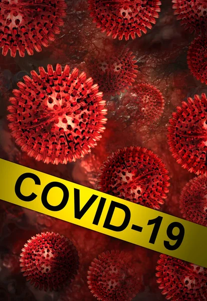 Covid Advertencia Virus —  Fotos de Stock