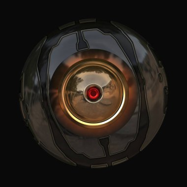 3D fütürist robot gözü