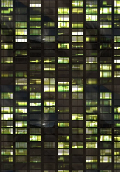 Gebäude Stadt Wolkenkratzer Fenster Vorderansicht — Stockfoto