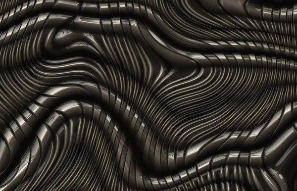 未来派抽象黑色金属钢 — 图库照片