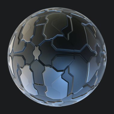 Geleceksel yapılandırılmış 3d Küre