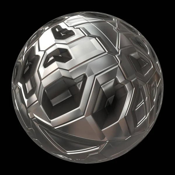未来主义结构3D球体 — 图库照片