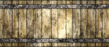  Paslı metal kayışlı ahşap fıçı