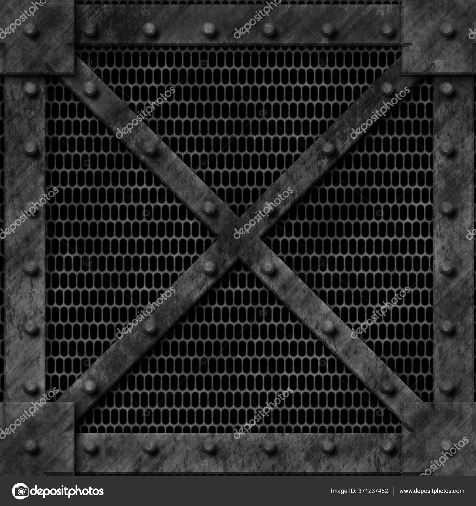 Dark Metal Grate Box Rivets Stock Photo by ©dewaardimar 371237452