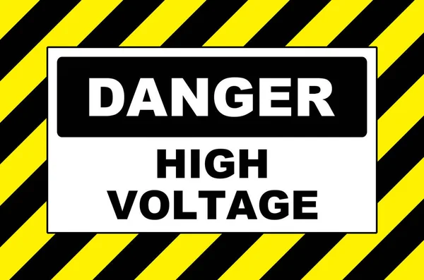 Danger High Voltage Warning Sign Placard Board — Stock Photo, Image