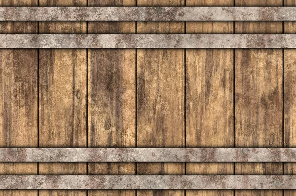 Metal kayışlı ahşap varil şablonu