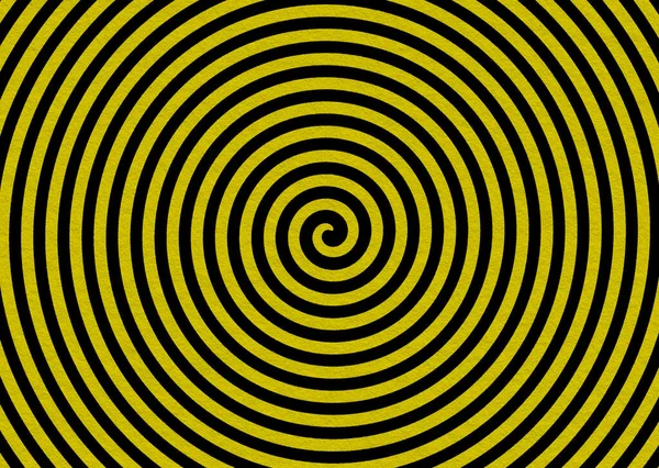Black Yellow Swirl Spiral — Stock Photo, Image