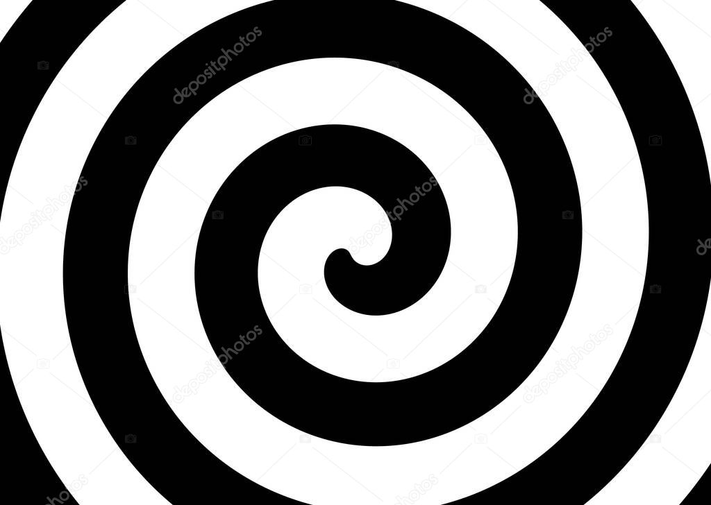 black white swirl spiral