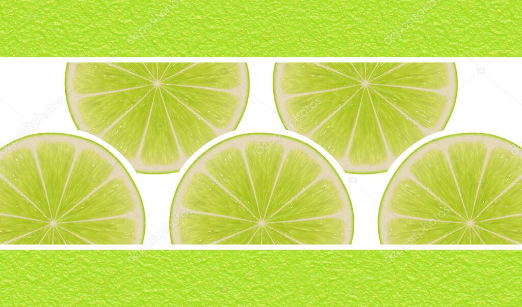  lime fruit slice skin decor template