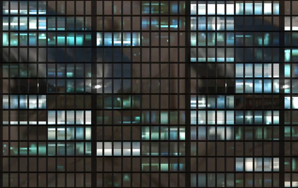 Stadt Gebäude Fenster Frontansicht — Stockfoto