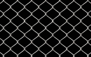 Siyah izole edilmiş metal tel örgüler